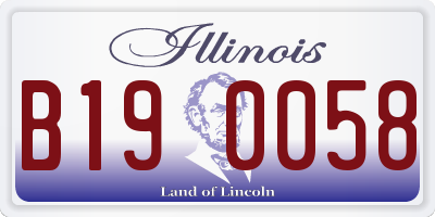 IL license plate B190058