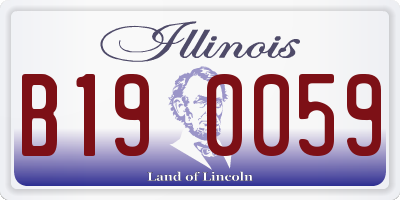 IL license plate B190059