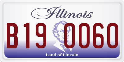IL license plate B190060