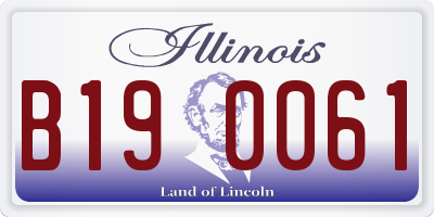 IL license plate B190061