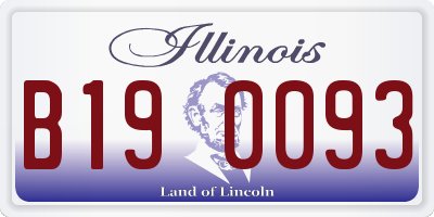 IL license plate B190093