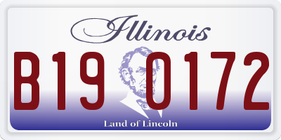 IL license plate B190172
