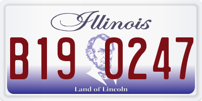 IL license plate B190247