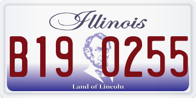 IL license plate B190255