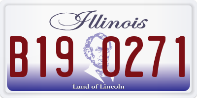 IL license plate B190271