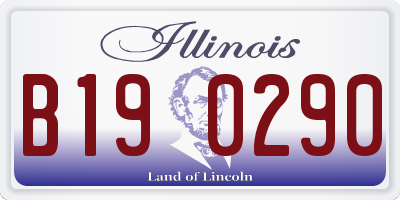 IL license plate B190290