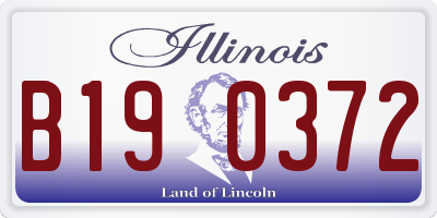 IL license plate B190372