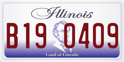 IL license plate B190409