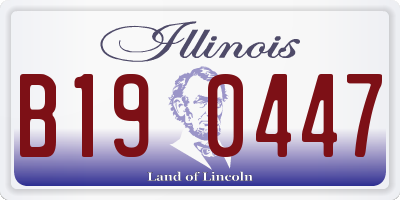IL license plate B190447
