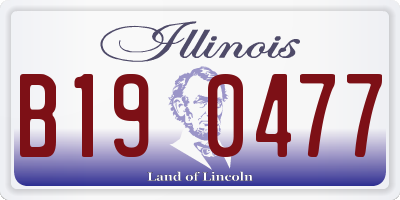 IL license plate B190477