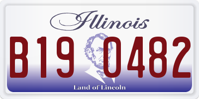 IL license plate B190482