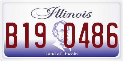 IL license plate B190486