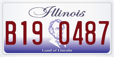 IL license plate B190487