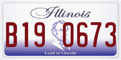 IL license plate B190673