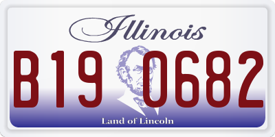IL license plate B190682