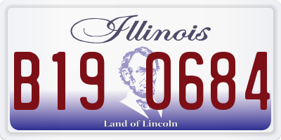 IL license plate B190684
