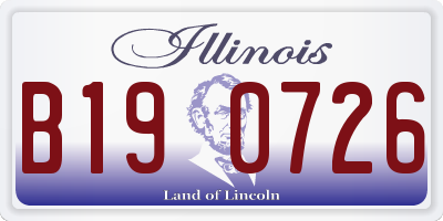IL license plate B190726