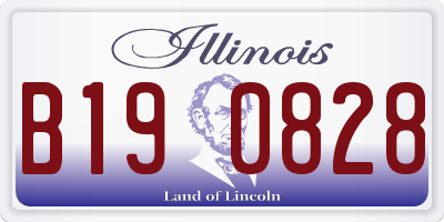 IL license plate B190828