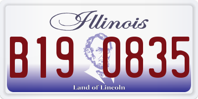 IL license plate B190835