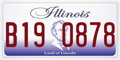 IL license plate B190878