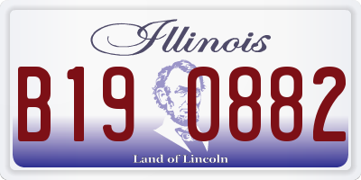 IL license plate B190882