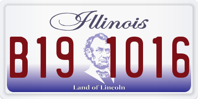 IL license plate B191016
