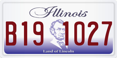 IL license plate B191027