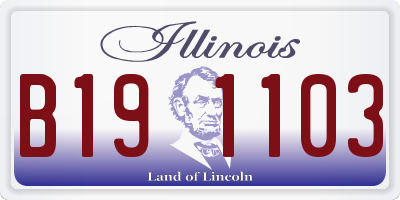 IL license plate B191103