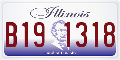 IL license plate B191318