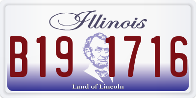 IL license plate B191716