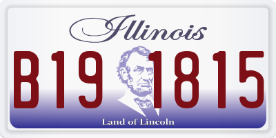 IL license plate B191815