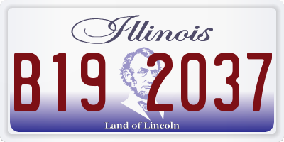 IL license plate B192037