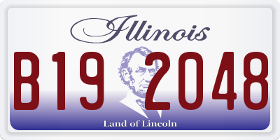 IL license plate B192048
