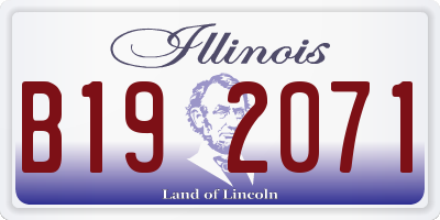 IL license plate B192071