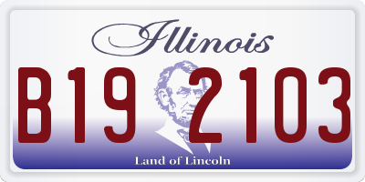 IL license plate B192103