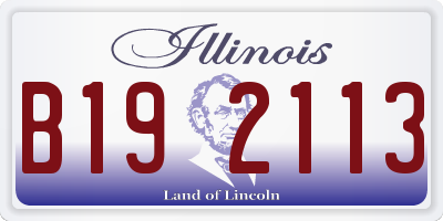 IL license plate B192113