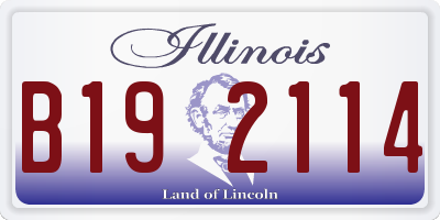 IL license plate B192114
