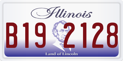 IL license plate B192128