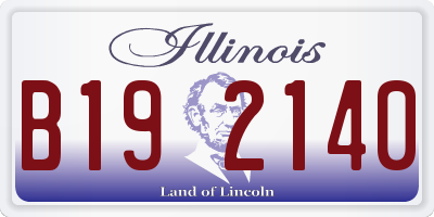 IL license plate B192140