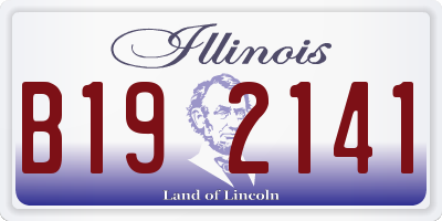 IL license plate B192141