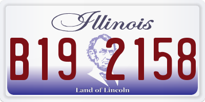 IL license plate B192158