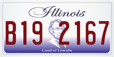 IL license plate B192167