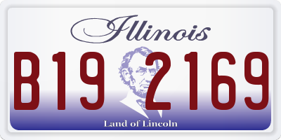 IL license plate B192169