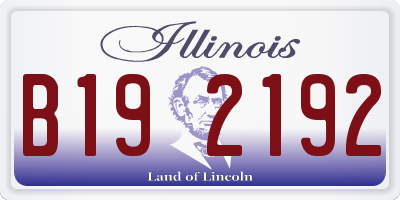 IL license plate B192192