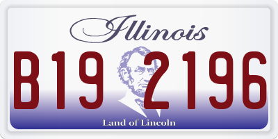 IL license plate B192196