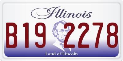 IL license plate B192278