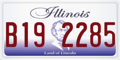 IL license plate B192285