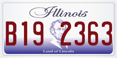 IL license plate B192363