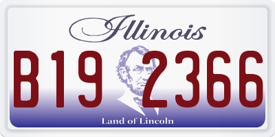 IL license plate B192366