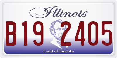 IL license plate B192405